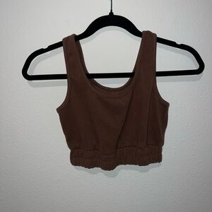 Brown Cropped Tank Top